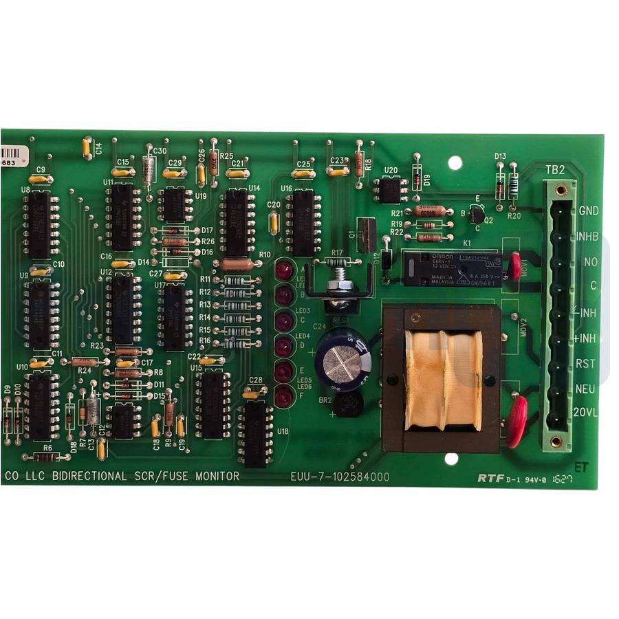 DYNAPOWER CO EUU-7-102584000 BIDIRECTIONAL SCR / FUSE MONITOR BOARD NSNP
