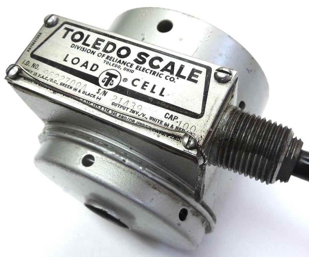 Used TOLEDO SCALE 100 CAPACITY LOAD CELL A07065700A I.D NO. 9622700A