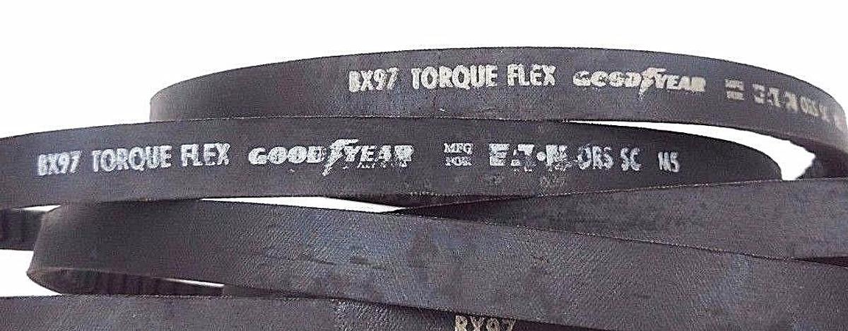 LOT OF 5 NEW GOODYEAR BX97 TORQUE FLEX V-BELTS NOMINAL OUTSIDE LENGTH 100''