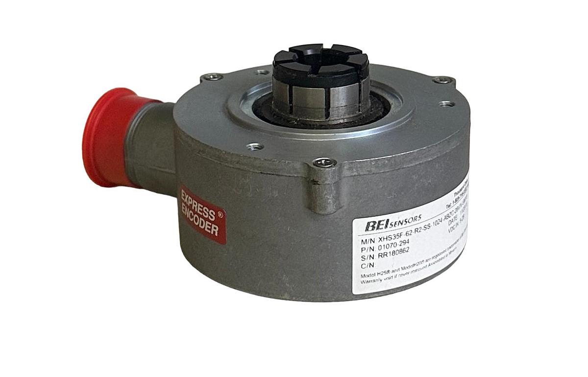 Used NEW BEI SENSORS 01070-294 / XHS35F-62-R2-SS-1024-ABZC-28V/V-SM18 ENCODER 5-28VDC
