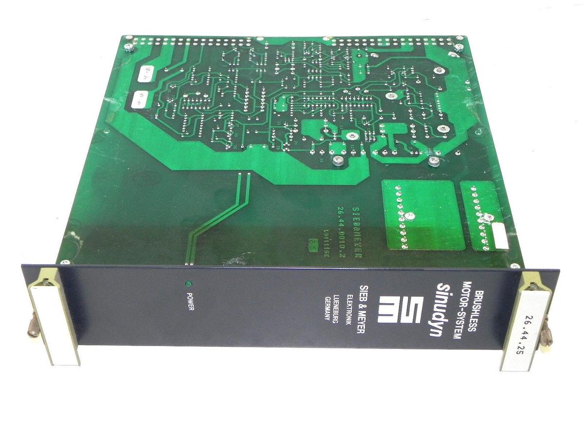 Used SINUDYN SIEB & MEYER 26.44.25 BRUSHLESS MOTOR-SYSTEM POWER SUPPLY MODULE 264425