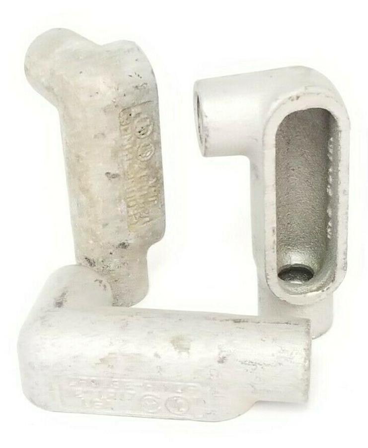Used LOT OF 3 CROUSE-HINDS LR17 CONDUIT BODIES 1/2'' 4.0 CU. IN.
