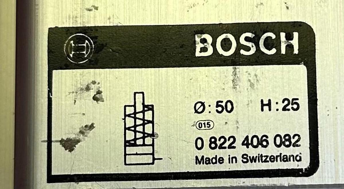 Used NEW BOSCH 0 822 406 082 / 0822406082 PNEUMATIC CYLINDER H:25 0:50
