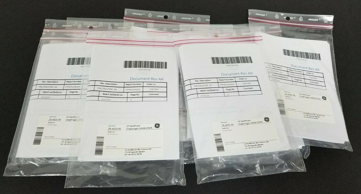 LOT OF 10 NEW GE HEALTHCARE 28-4020-96 VALVE DIAPHRAGMS DN08 EPDM 28402096