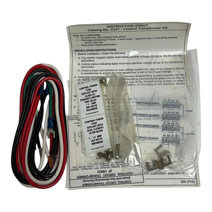 Used Cutler-Hammer C341CS Control Transformer Kit 100VA H2010B-3 Heater Pack - NSMP