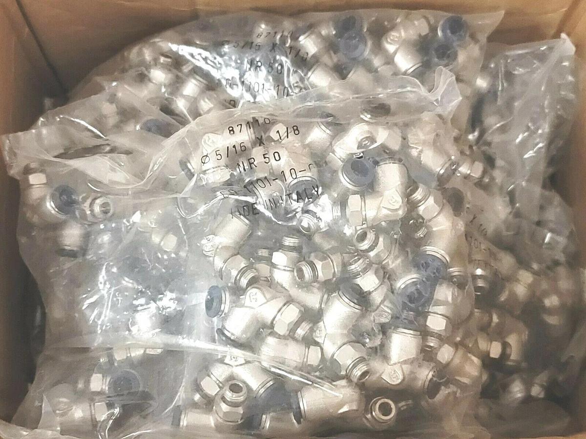 Used BOX OF 600 NEW ALPHA TECHNOLOGIES 87110 90DEG. ELBOWS 05/16 X 1/8