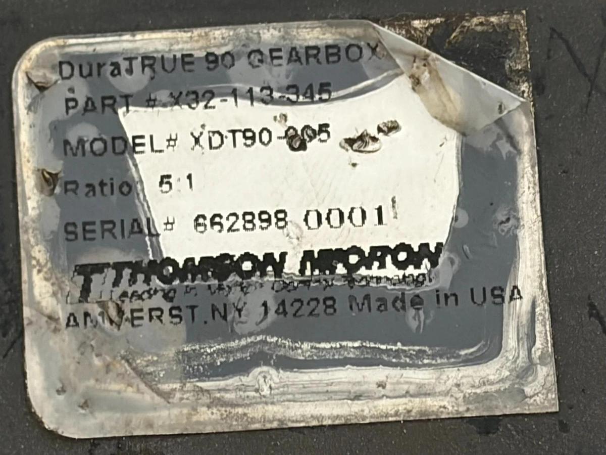 Used Thomson Micron DuraTrue 90 XDT90-005 5:1 Planetary Servo Gearbox