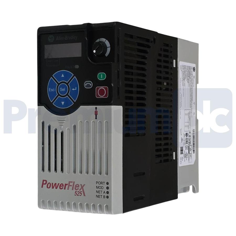 Used Surplus Allen Bradley 25B-D6P0N104 /A PowerFlex 525 AC Drive 3Ph 480V 3HP 7.001