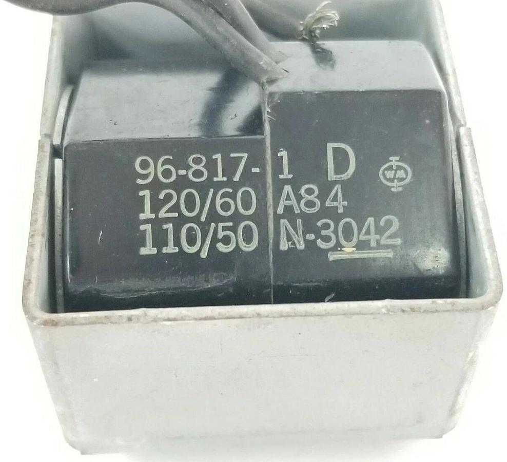 Used ASCO 96-817-1-D SOLENOID COIL 110-120V 50-60HZ A84 N-3042 W/ HOUSING