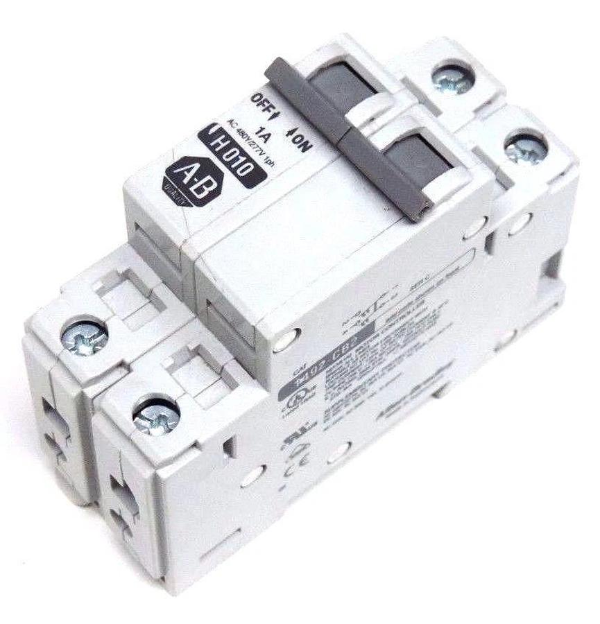 Used ALLEN BRADLEY 1492-CB2H010 CIRCUIT BREAKER SER C, 1A, 1492CB2