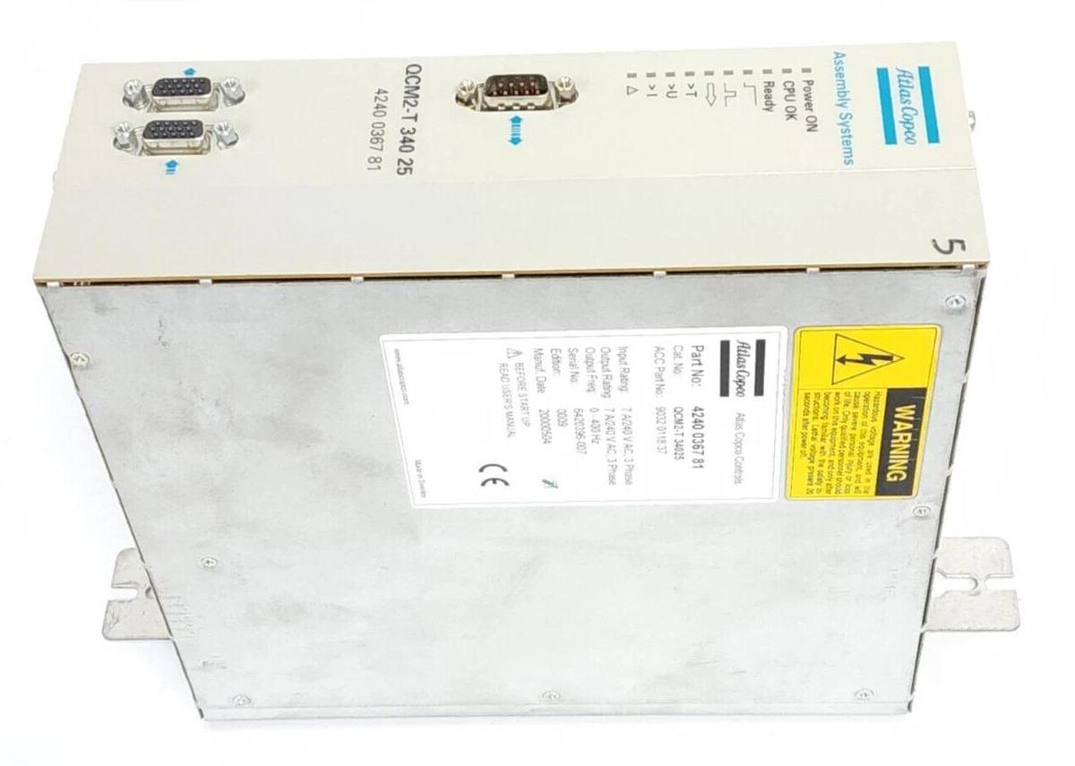 Used ATLAS COPCO 4240 0367 81 / 4240036781 SERVO DRIVE EDITION: 0009 QCM2-T 340 25