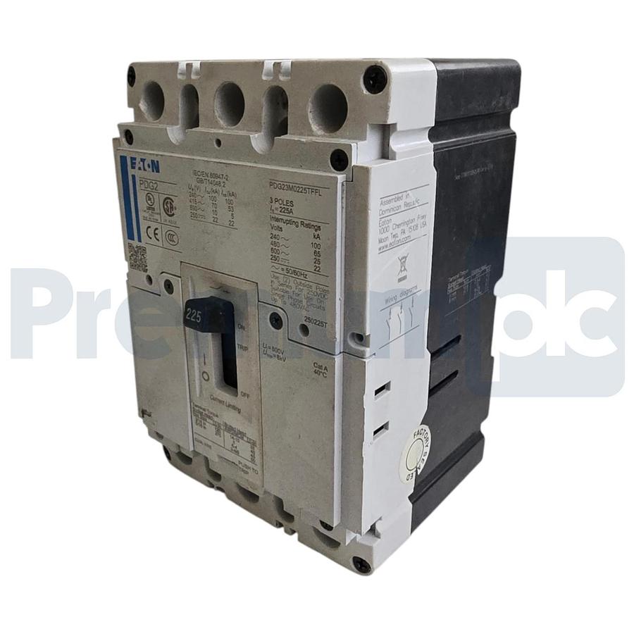 Used Eaton PDG23M0225TFFL PDG2 Power Defense 225A 3 Pole 600V Circuit Breaker USPI