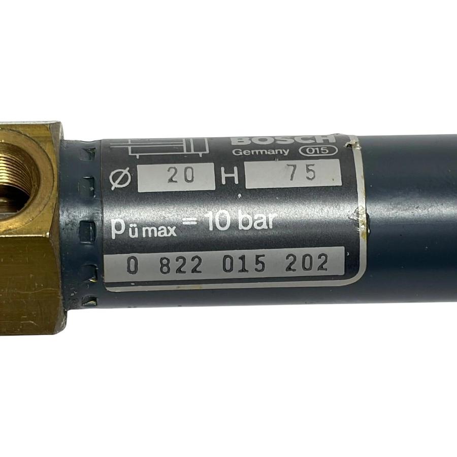 Bosch 0822015202 Pneumatic Cylinder 20mm Bore 75mm Stroke 10 Bar Max Germany