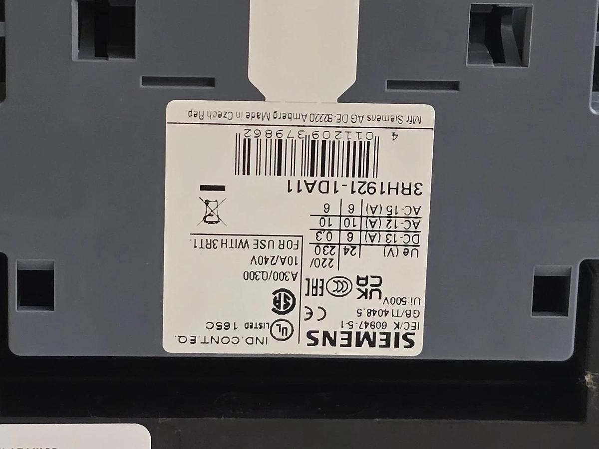 Siemens 3RT1056-6AF36 SIRIUS Contactor 3-Pole 90kW 185A 110-127V AC/DC NSNP