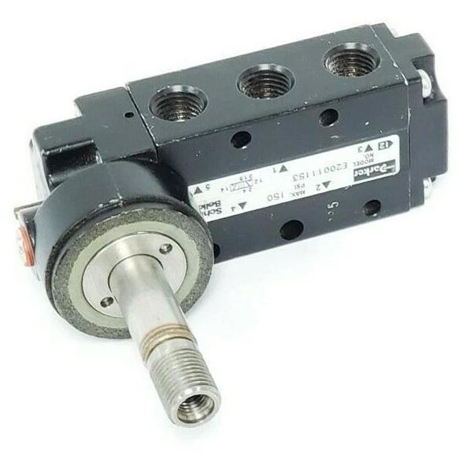 Used PARKER E20011153 PNEUMATIC VALVE, 2POS, 4WAY, 110-120V, 11W, 150PSI