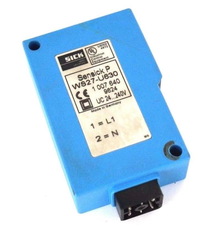 Used SICK OPTIC WS27-U630 PHOTOELECTRIC 24-240V, 2VA, WS27U630