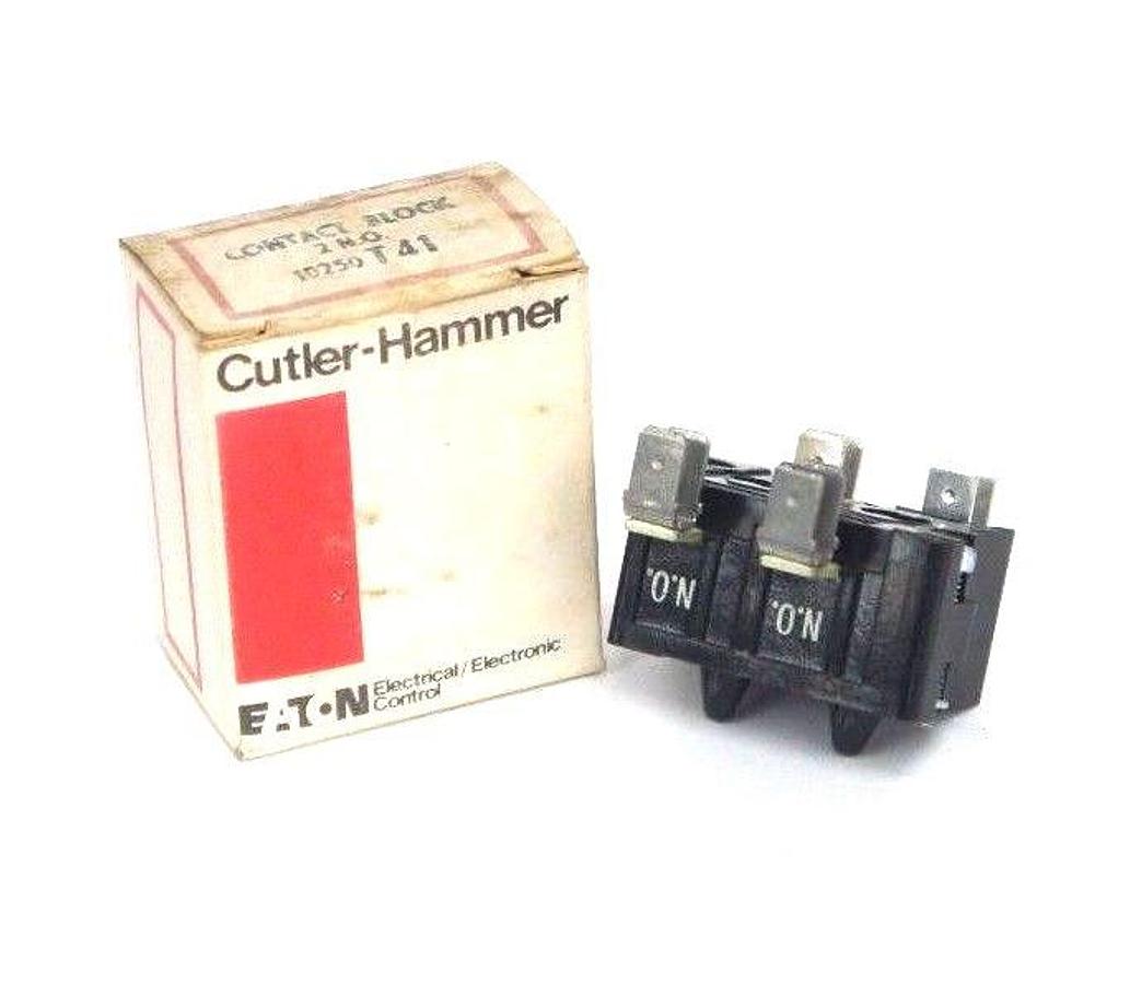 Used NIB CUTLER HAMMER 10250T41 CONTACT BLOCK 2 N.O.