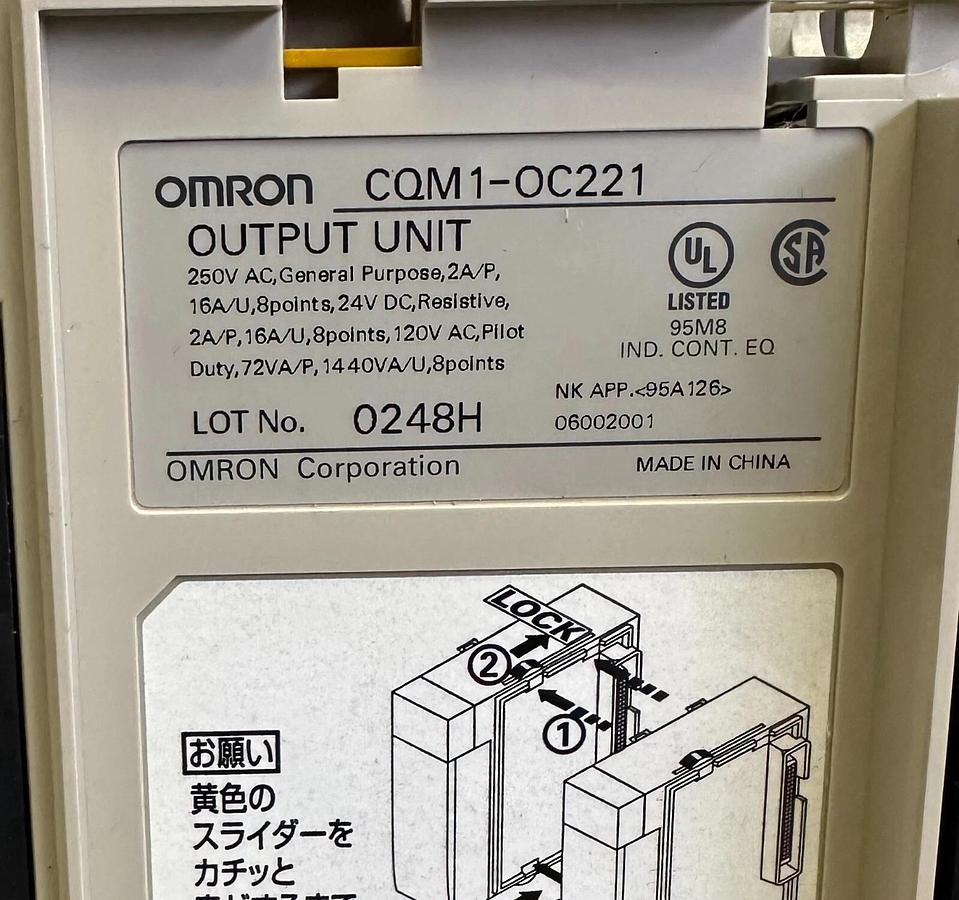 Used OMRON CQM1-OC221 / CQM1OC221 OUTPUT MODULE 250VAC CQM1-0C221 CQM10C221
