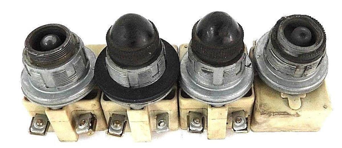 Used LOT OF 4 SQUARE D 9001-KM-1 PILOT LIGHT MODULES 9001KM1 SER. G, 110-120V
