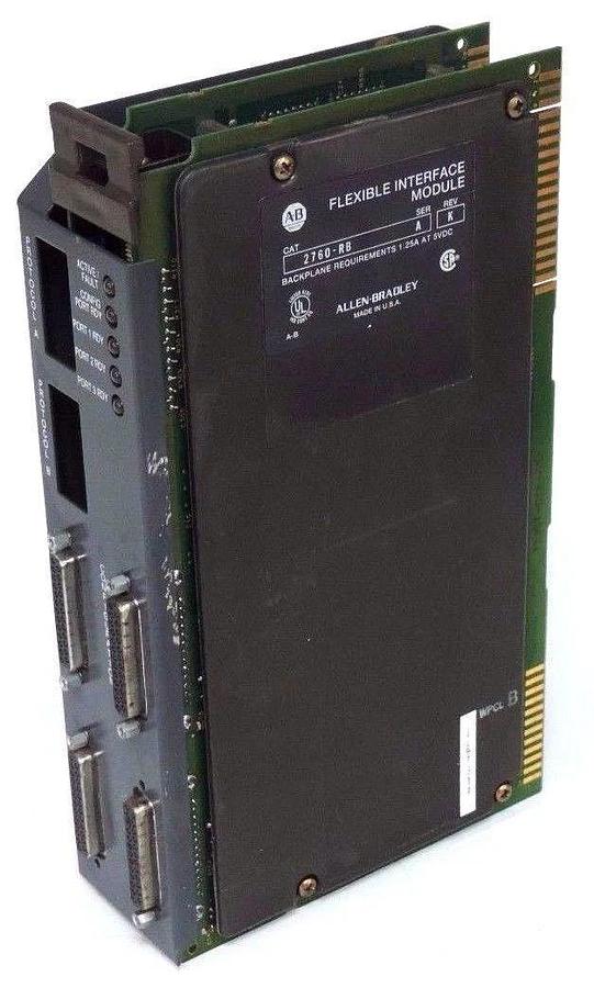 Used ALLEN BRADLEY 2760-RB FLEXIBLE INTERFACE MODULE SER A REV K 2760RB