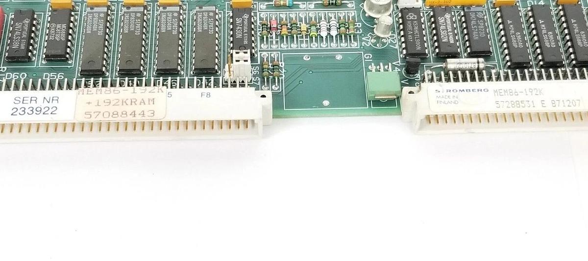 Used ABB / STROMBERG MEM86-192K MEMORY BOARD 5760969-9D 57088443