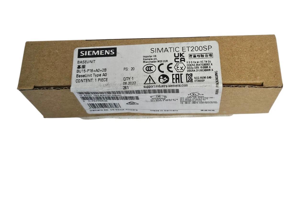 Used SIEMENS 6ES7-193-6BP00-0BA0 BASEUNIT SIMATIC ET200SP 6ES71936BP000BA0 NSFS