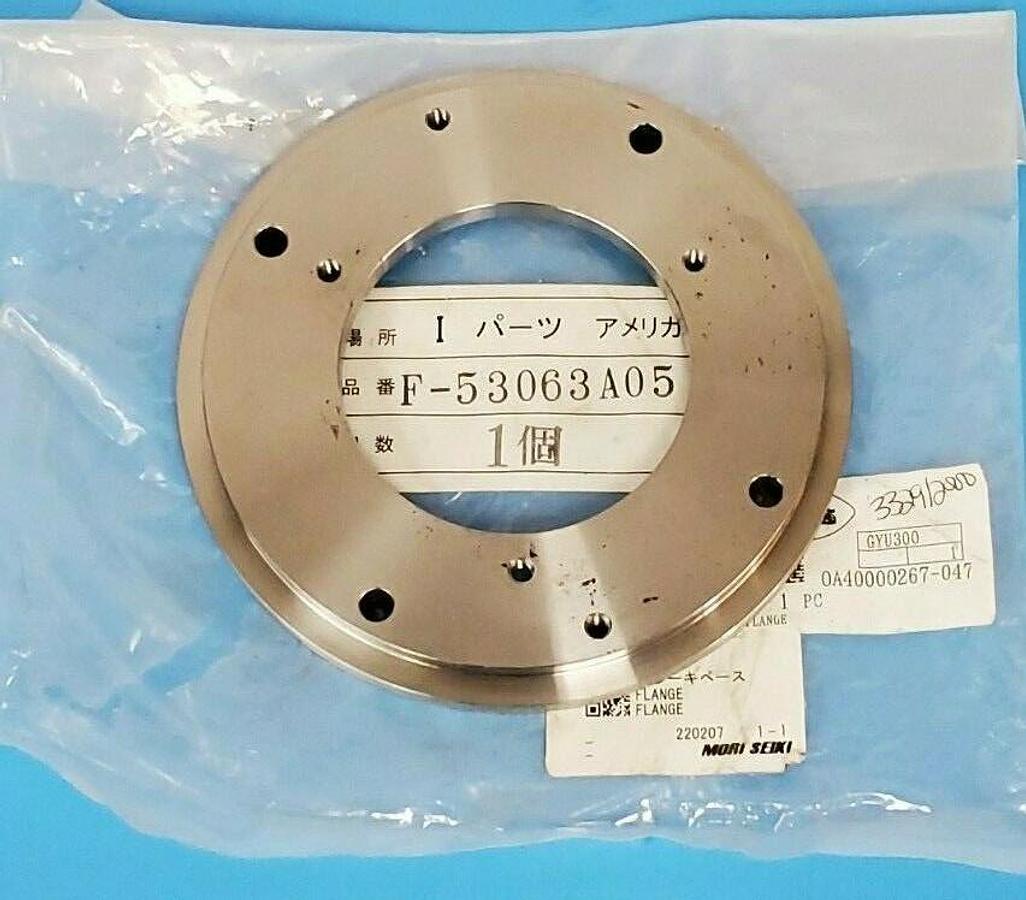 Used NEW MORI SEIKI F-53063A05 FLANGE 0A40000267-047 220207 F-53063A F53063A05