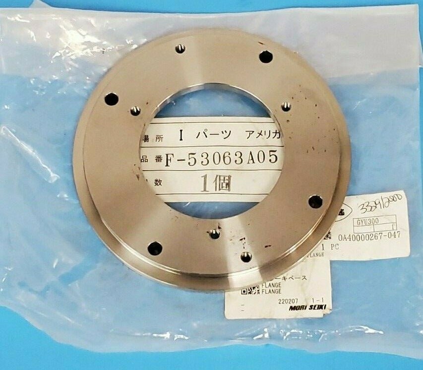 Used NEW MORI SEIKI F-53063A05 FLANGE 0A40000267-047 220207 F-53063A F53063A05