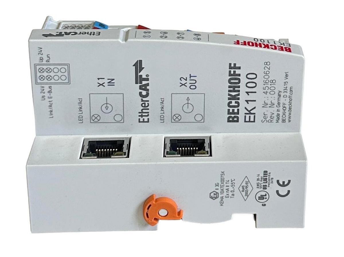 Used NEW BECKHOFF EK1100-0000 / EK1100 EtherCAT COUPLER MODULE 24VDC OEM