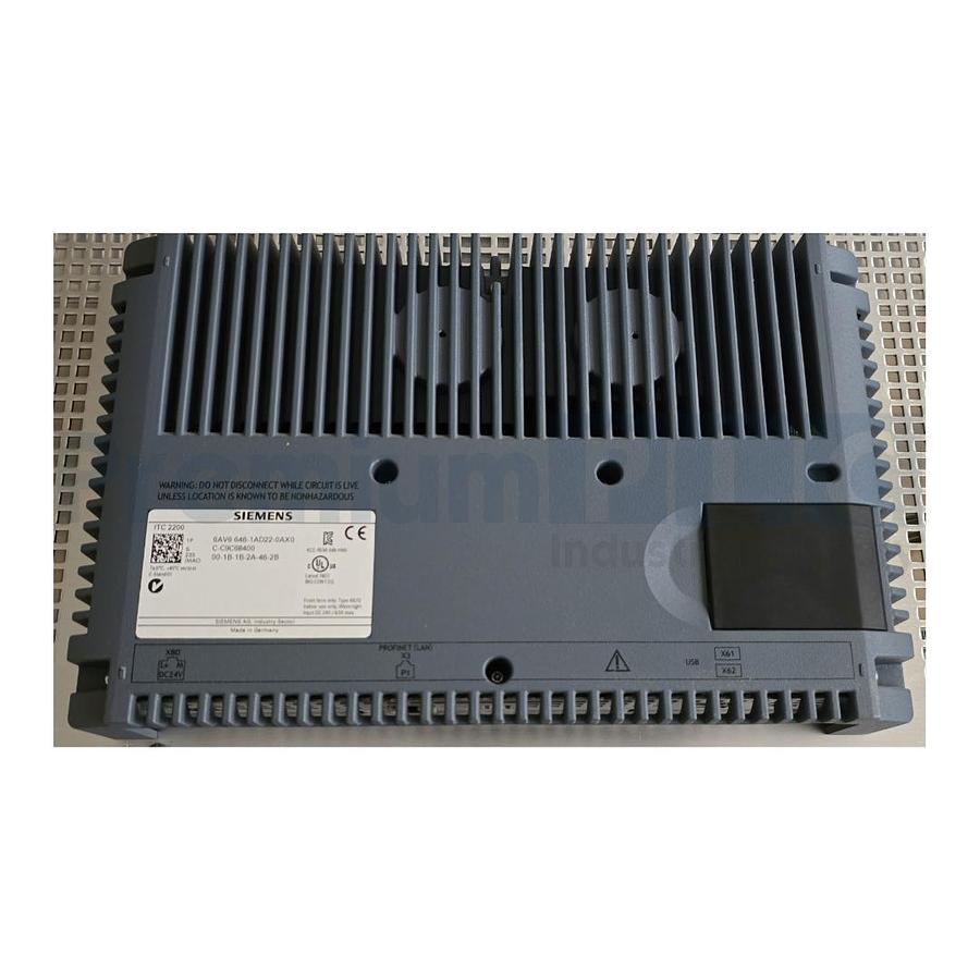 Used SIEMENS 6AV6 646-1AD22-0AX0 / 6AV6646-1AD22-0AX0 SIMATIC ITC 2200 TOUCH 22''
