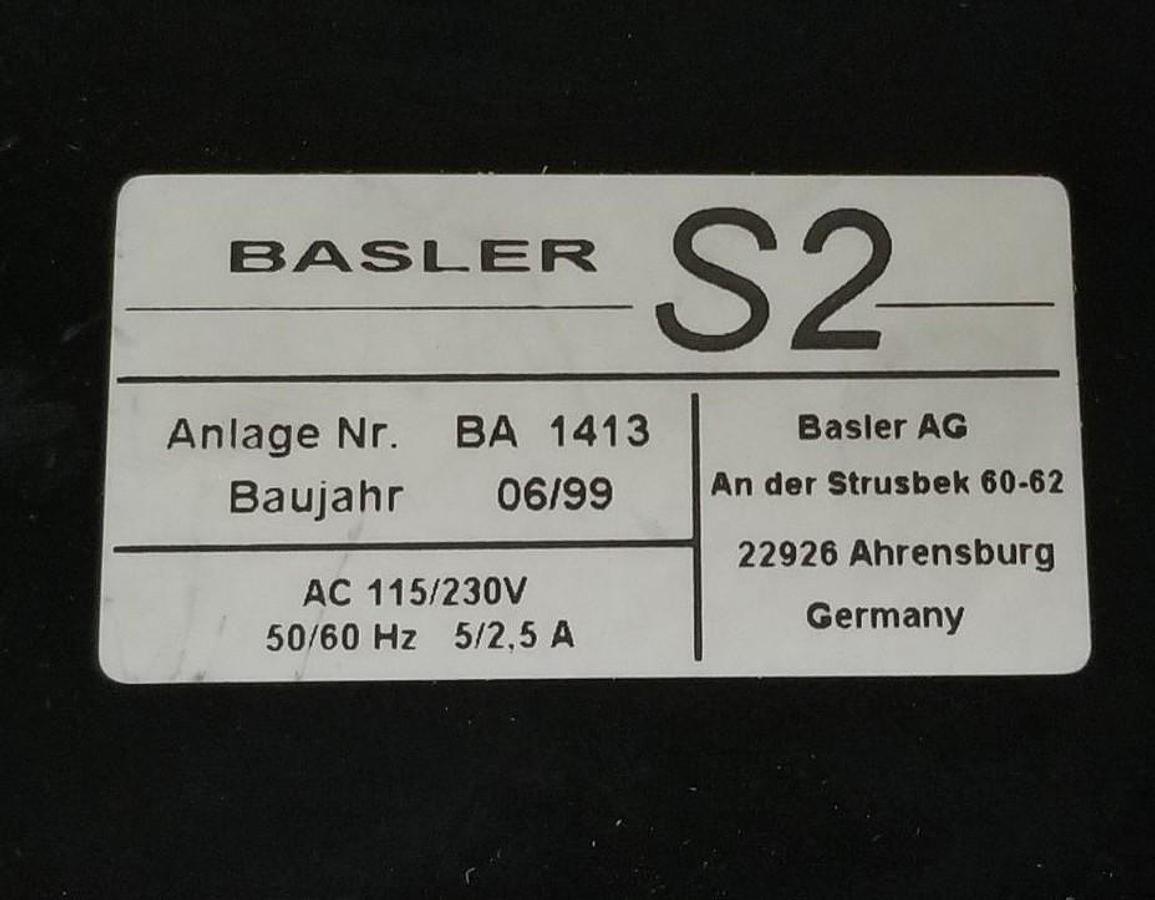 Used BASLER BA-1413 CD/DVD OPTICAL DISC SCANNER S2 115/230V, 50/60HZ, 5/2.5A, BA1413