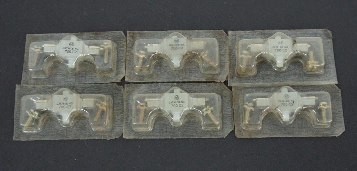 Used LOT OF 6 NEW ALLEN BRADLEY 700-C2 CONTACT CARTRIDGES FOR RELAY FRONT DECK
