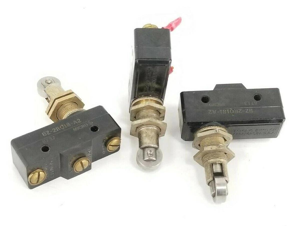 Used LOT OF 3 HONEYWELL MICROSWITCH BZ-2RQ181-A2 LIMIT SWITCHES, 15A, BZ2RQ181A2