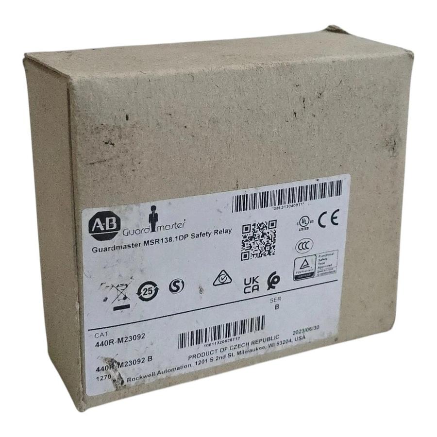 Allen-Bradley 440R-M23092 /B Guardmaster MSR138.1DP Safety Relay 24V AC/DC NSMP