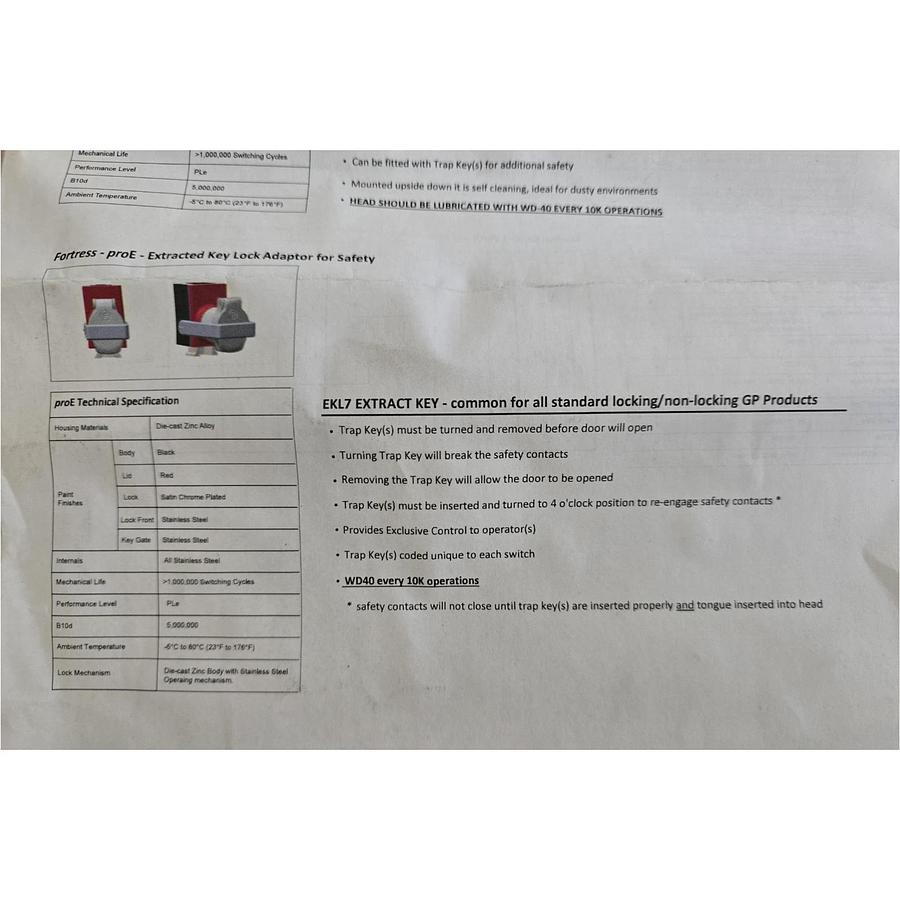 FORTRESS INTERLOCKS GP640PRO / ITM-00044653 amGardpro SWITCH 0001062096 NSNP