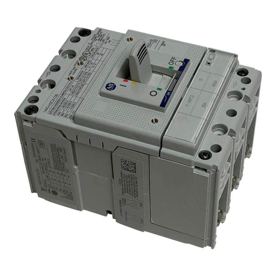 Used Allen Bradley Bulletin 140G-H2C3-C30 Molded Case Circuit Breaker 30A H-Frame Box