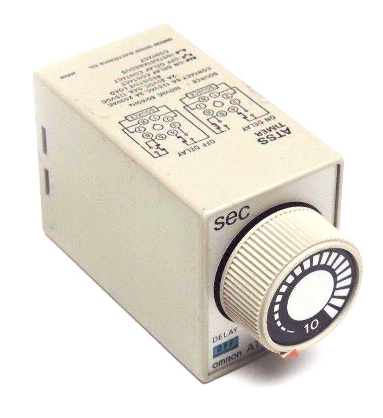 Used OMRON ATSS TIMER 100VAC, 50/60HZ, 0-10 SEC.