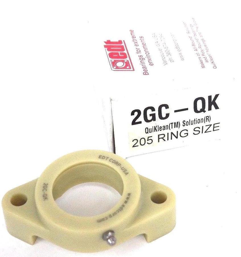 Used NIB EDT 2GC-QK QUIKLEAN 205 RING SIZE 2-BOLT, 2GCQK BEARING