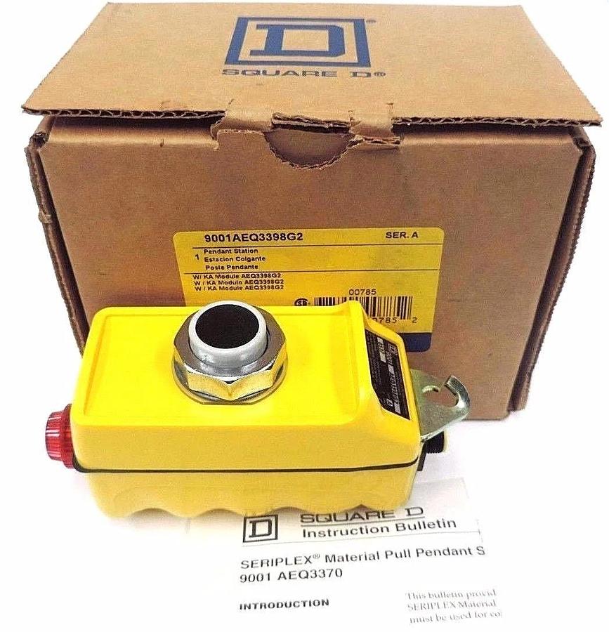 Used NIB SQUARE D 9001AEQ3398G2 SER. A PENDANT STATION, 9001-AEQ3398-G2