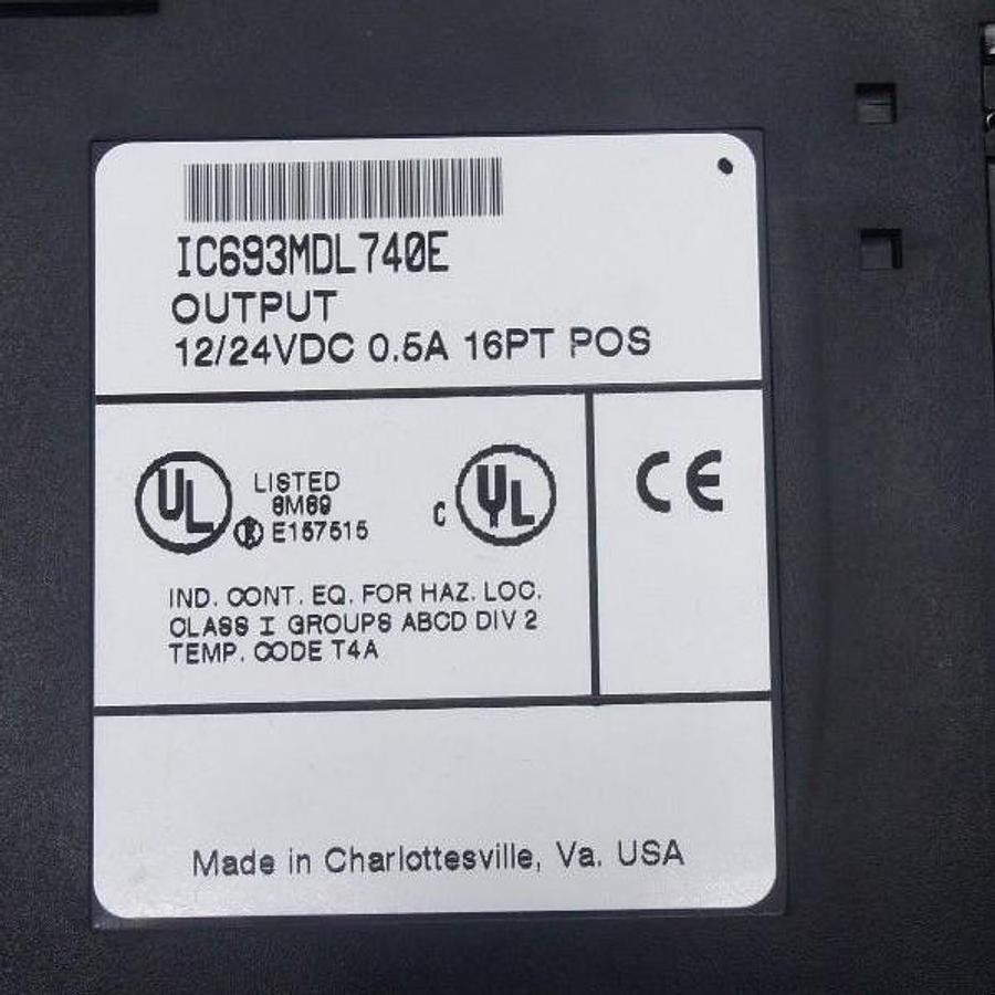 Used GE FANUC IC693MDL740E OUTPUT MODULE 12/24 VDC, 0.5A, 16 PT POS