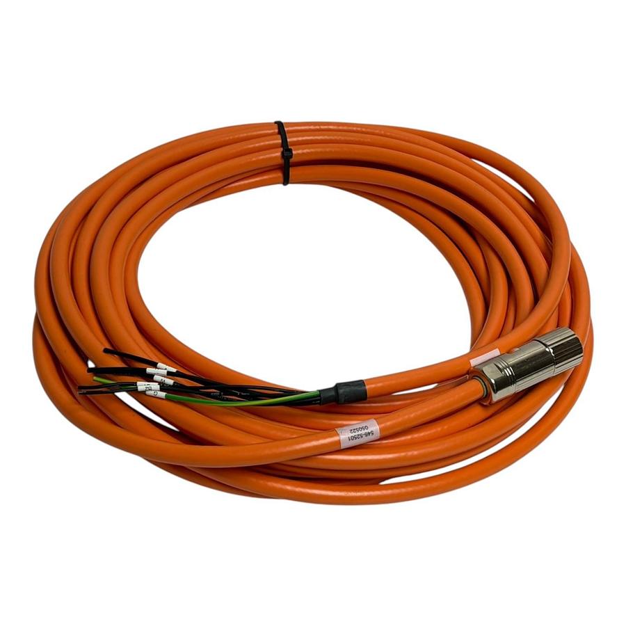M23 Servo Motor Power Cable 546-52501 050522 6-Wire Orange Extension Whip New