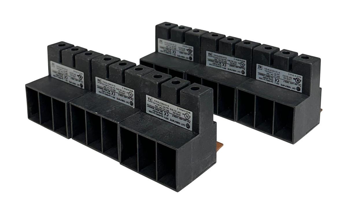 Used 6 ALLEN BRADLEY 140M-F-WTE /A COMPACT TERMINAL BLOCKS TOP-FEED 600VAC USNP