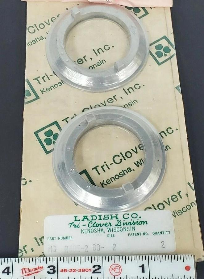 Used LOT OF 2 NEW TRI-CLOVER HG R60E-2-80-2 SEAL RINGS R60E-2-80-2