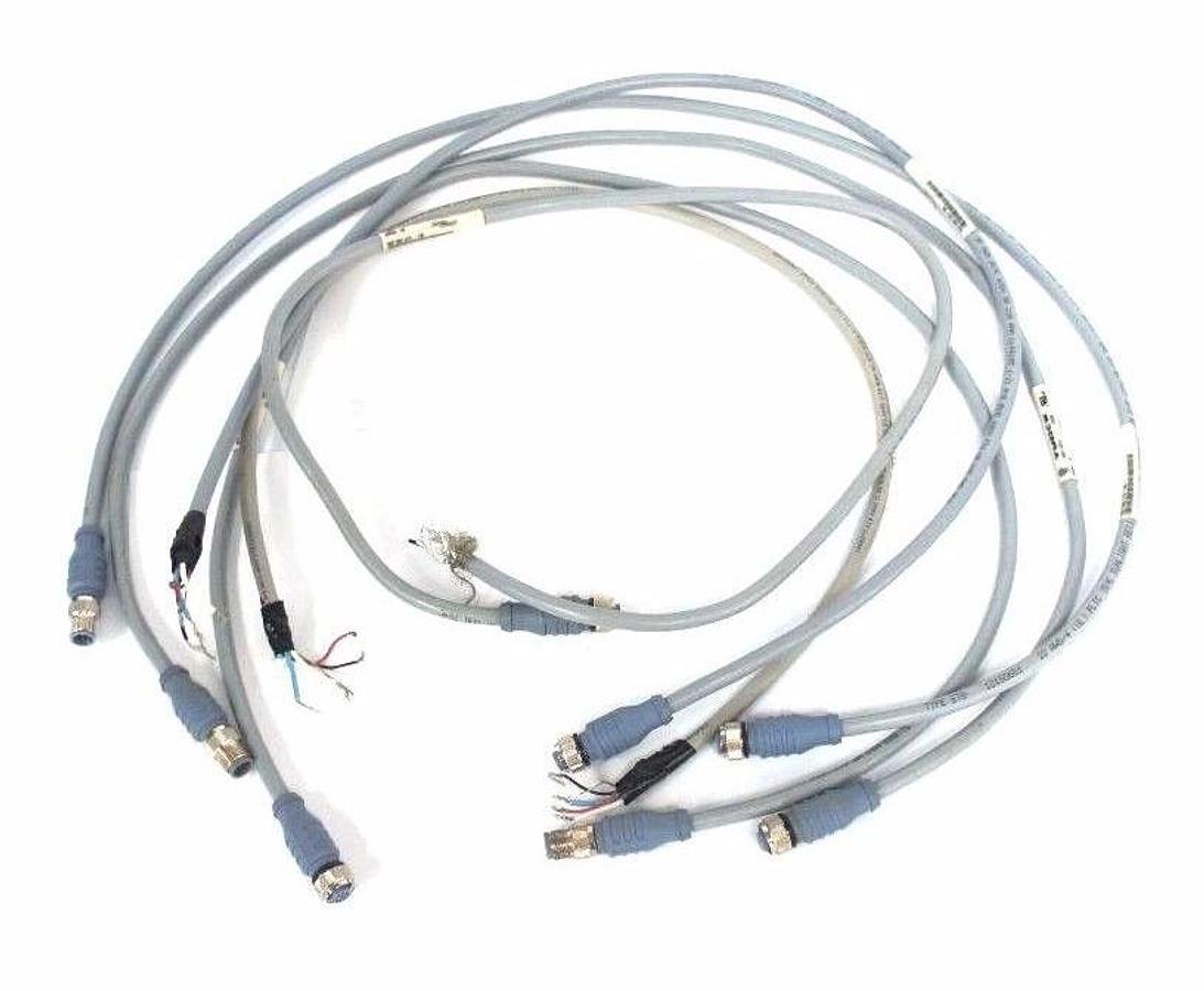 Used LOT OF 6 TURCK U0335-36 NETWORK EUROFAST CABLES RSC-RKC-578-1M