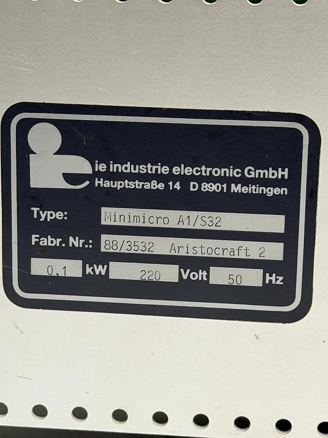 Used IE INDUSTRIE ELECTRONIC GmbH MINIMICRO A1/S32 FABR. NR. 88/3532 ARISTOCRAFT 2