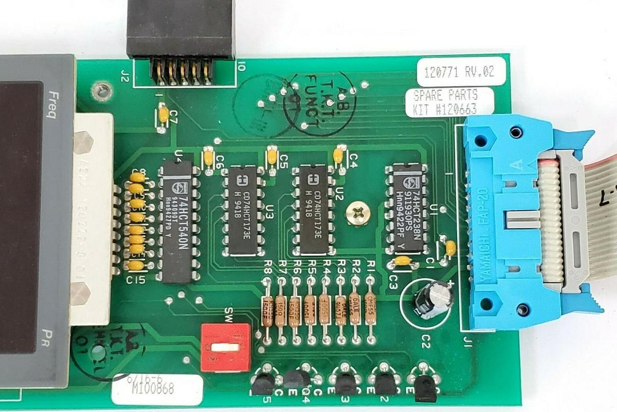 Used ALLEN BRADLEY 120771 REV. 02 DRIVE INTERFACE BOARD 120663 W/ 135508-7 CABLE