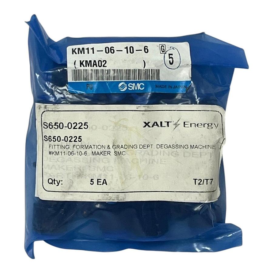Used Lot of 5) SMC KM11-06-10-6 One-Touch Manifold Fitting XALT Energy - New Sealed