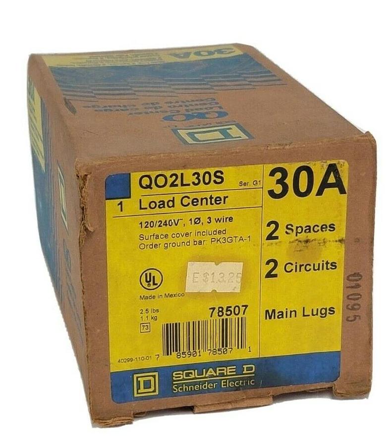 Used NIB SQUARE D QO2L30S LOAD CENTER 30A 120/240V 3-WIRE