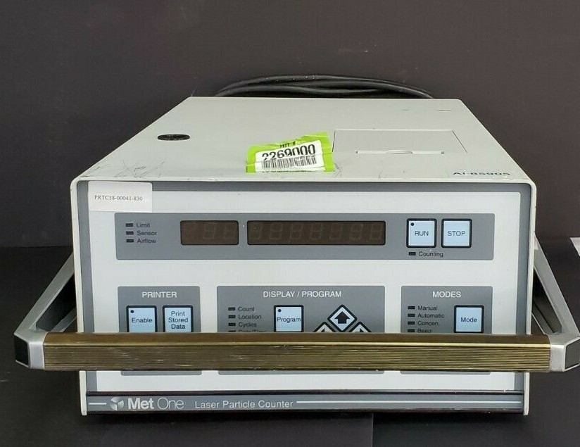 Used MET ONE A2408-1-115-1 LASER PARTICLE COUNTER 2082784-01, 0.3uM @ 1CFM