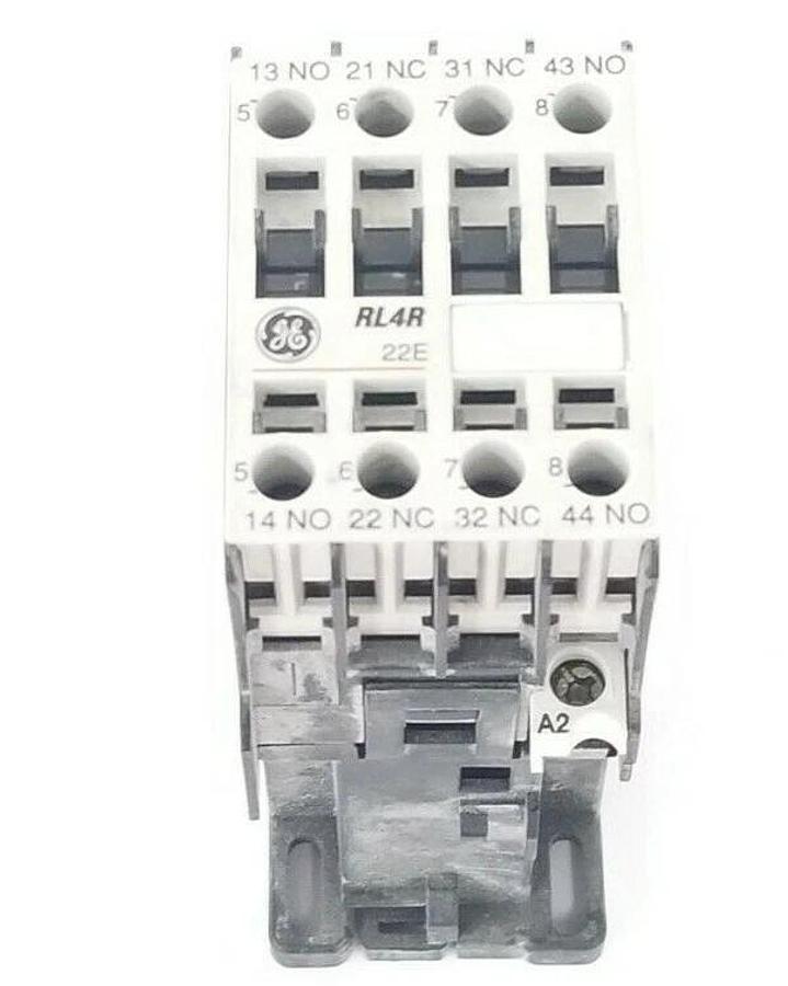Used GENERAL ELECTRIC RL4RD022T OVERLOAD RELAY W/ LB1DD COIL 24VDC C660-00 MOD. 1